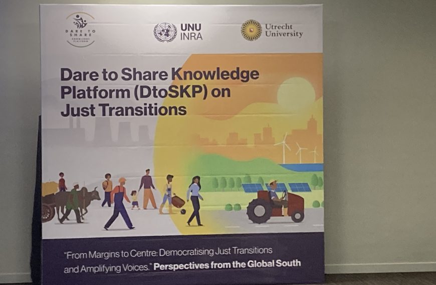 COP 28 : « Oser partager la connaissance sur les transitions justes »- UNU-INRA-UTRECHT